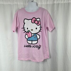 Hello Kitty Girls Short Sleeve Crew Neck Graphic T Shirt Pink Size M